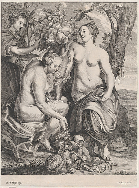Allegory of abundance by Theodor van Kessel after Peter Paul Rubens